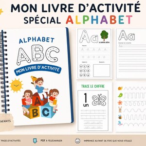 Cahier de Traçage Alphabet PDF – Activités d’écriture pour Enfants + BONUS Traçage des Lignes et des chiffres