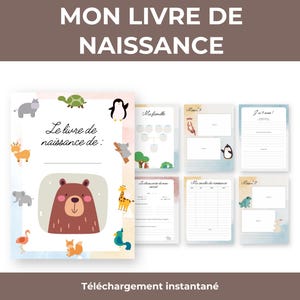 Birth book to fill in – Personalized baby journal to print – First year souvenir – Birth gift – Digital file