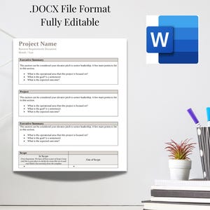 Business Requirements Document, Project Management Proposal, Project Template