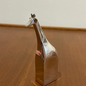 Antike versilberte Dansk Giraffe Briefbeschwerer