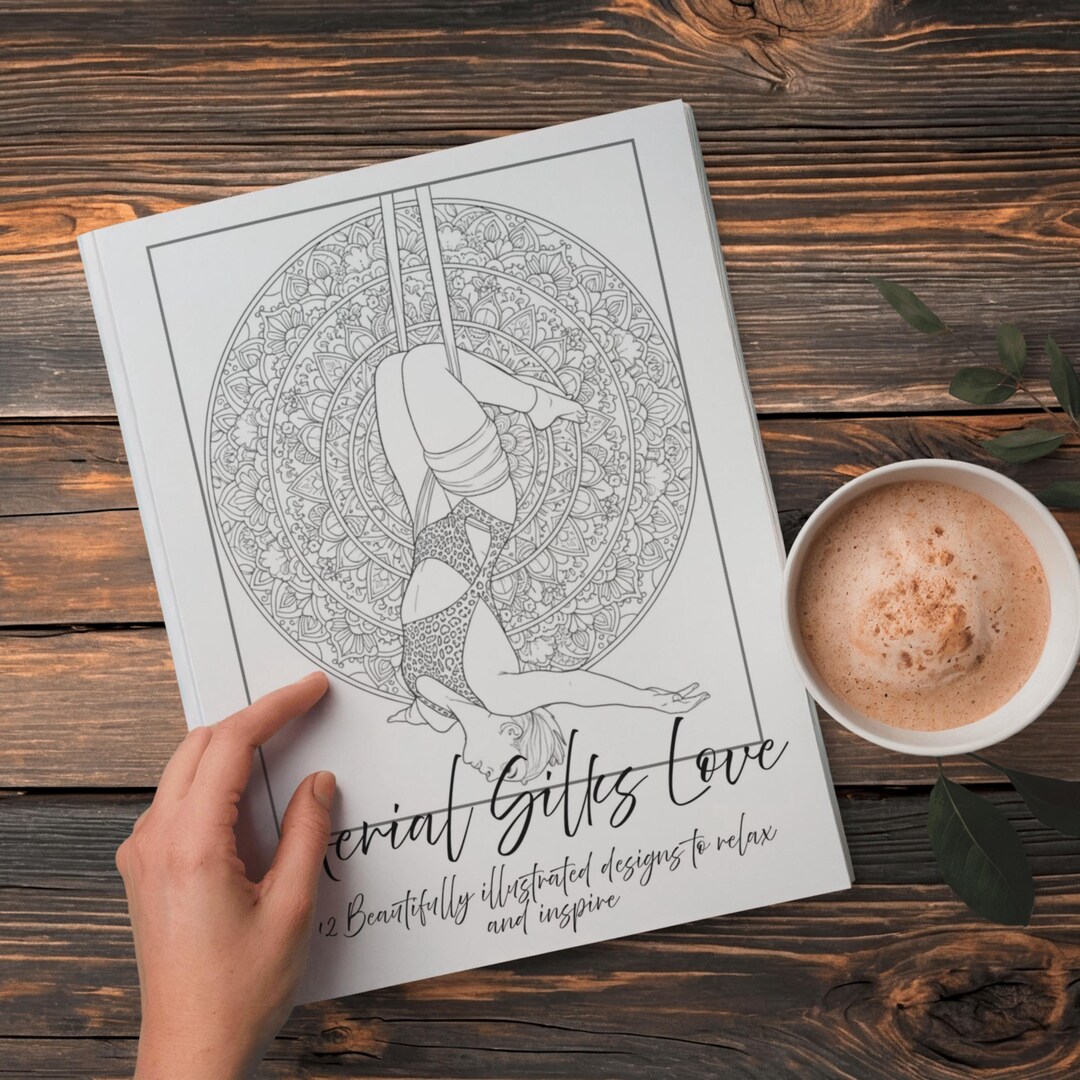 Aerial Silks Digital Colouring Book- Printable Circus Art- Aerialist ...