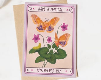 Moth Mother's Day Whimsical Magical Card
