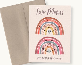 Two Moms Card Instant Download