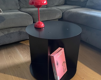 Base redonda de metal negro para mesa de centro / Estilo industrial minimalista tipo loft / Hazlo tú mismo