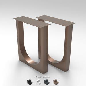 U Shaped Steel Table Legs, Slab Table, Modern Metal Desk Frame, Dining Table Base, Powder Coated Quality Steel Furniture Legs, Custom Sizes