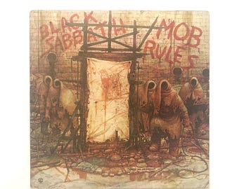 Vintage Black Sabbath Mob Rules Album 1981 LP Record 12' Vinyl