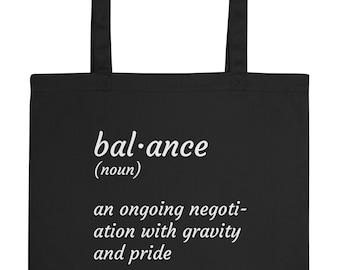 Bolsa de algodón orgánico Balance Tote – Cita de yoga