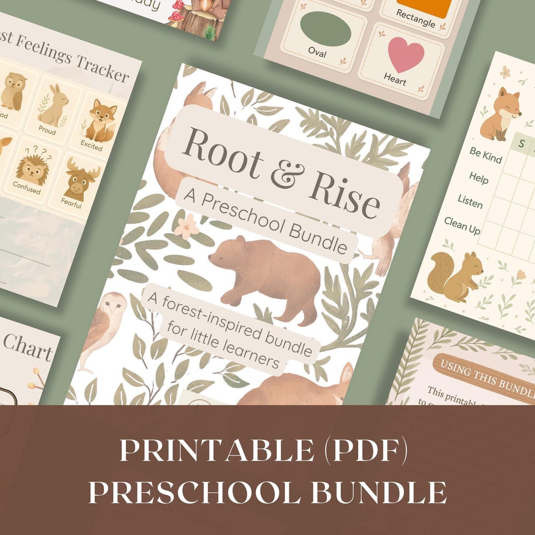 Root & Rise: A Preschool Bundle | Printable Routine, Weather and ...