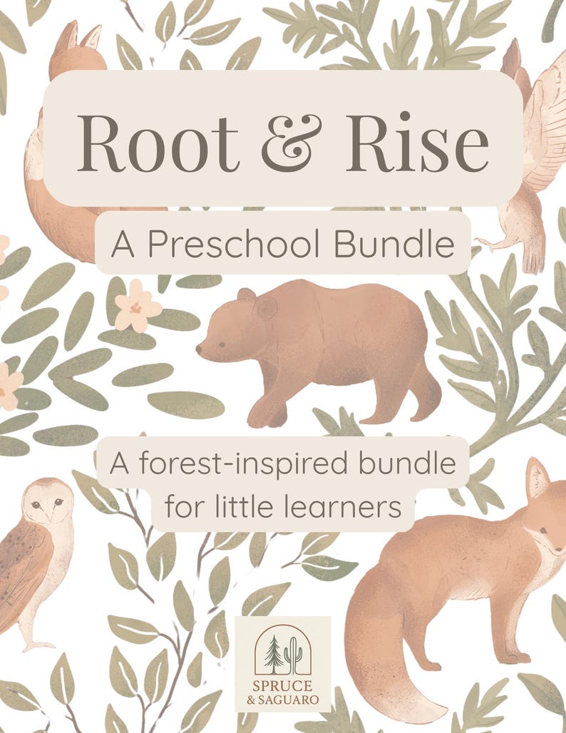 Root & Rise: A Preschool Bundle | Printable Routine, Weather and ...