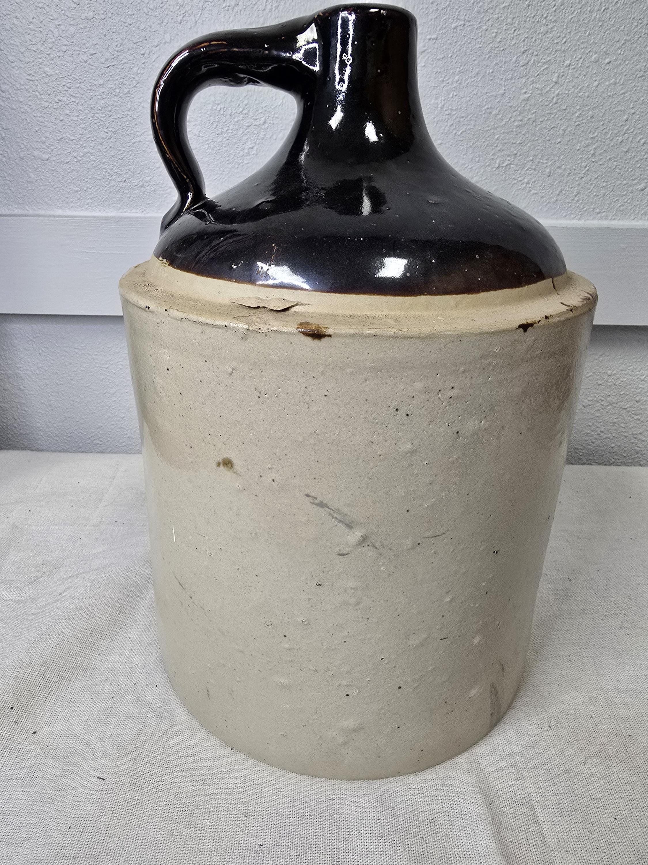 ​極希少 ベラミーンジャグ ドイツ 19世紀 アンティーク ウィッチボトル 魔女 Antique Primitive Moonshine Jug Stoneware Brown Stone 2 Tone