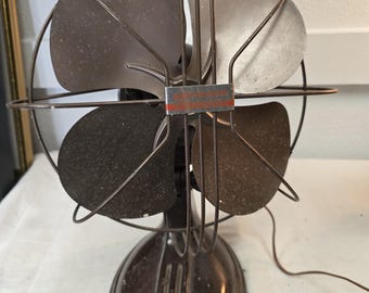 Vintage Oscillating Dominion Fan, Working Antique Fan, Old Table