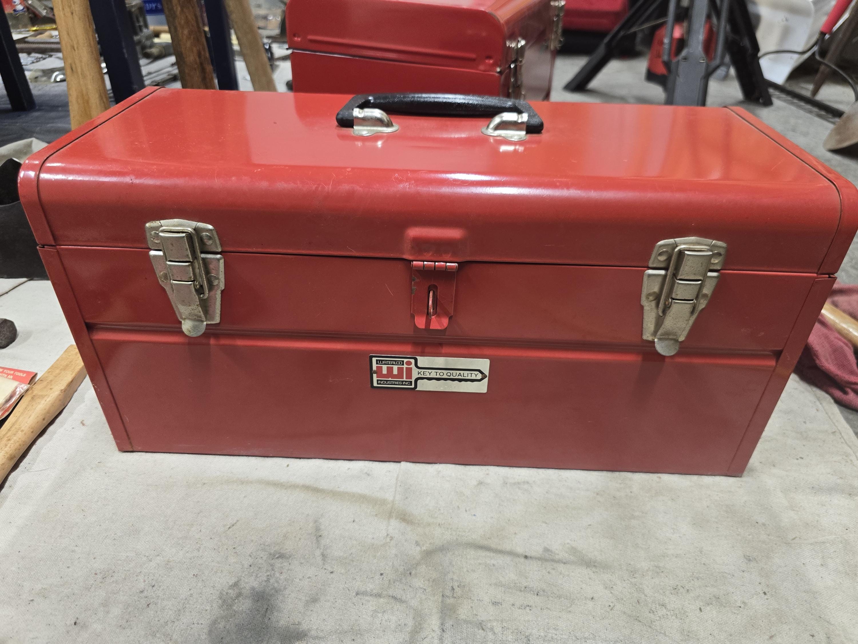 Vintage Waterloo Industries JL-17 Multi Purpose Steel Tool Box