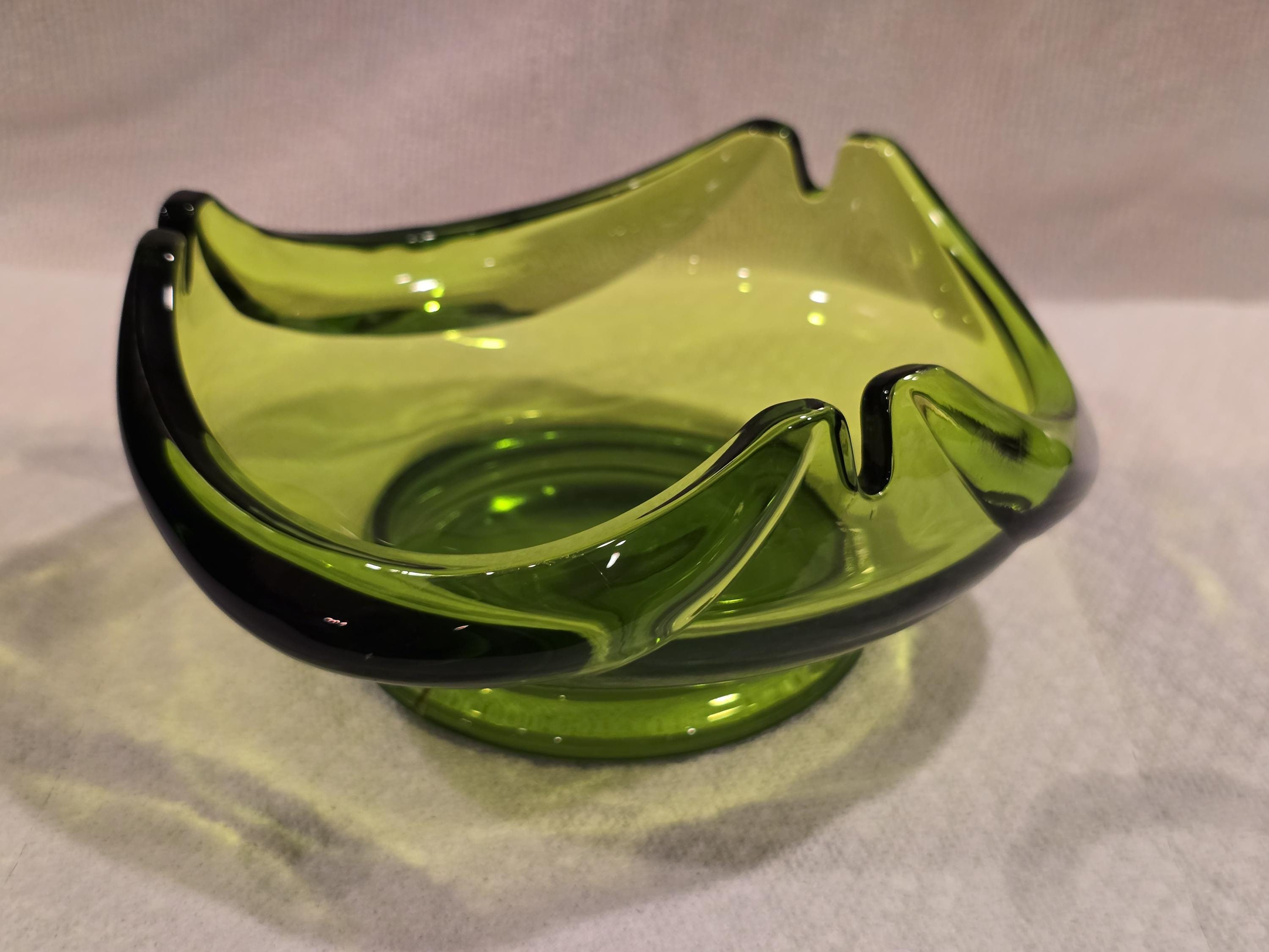 Vintage Viking Glass Epic Line Ashtray, Mid-century Modern - Etsy