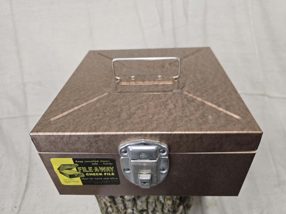 Vintage Excelsior File-a-way Check File Box Office Decor Storage USA - Etsy