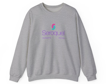 Sudadera de cuello redondo con el logotipo de Seroquel: regalo inspirado en la medicina para enfermeras y médicos