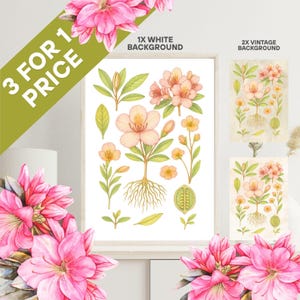 Rhododendron Wall Art, Rhododendron Wall Decor, Floral Poster, Floral Artwork Poster, Digital Print, Flower Wall Decor, Botanical Print