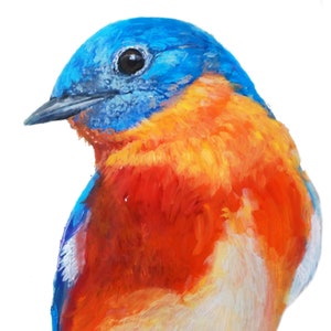 INcredulous Blue Bird Friend Sticker decal sticker of blue bird sticker of painting of bird image 1