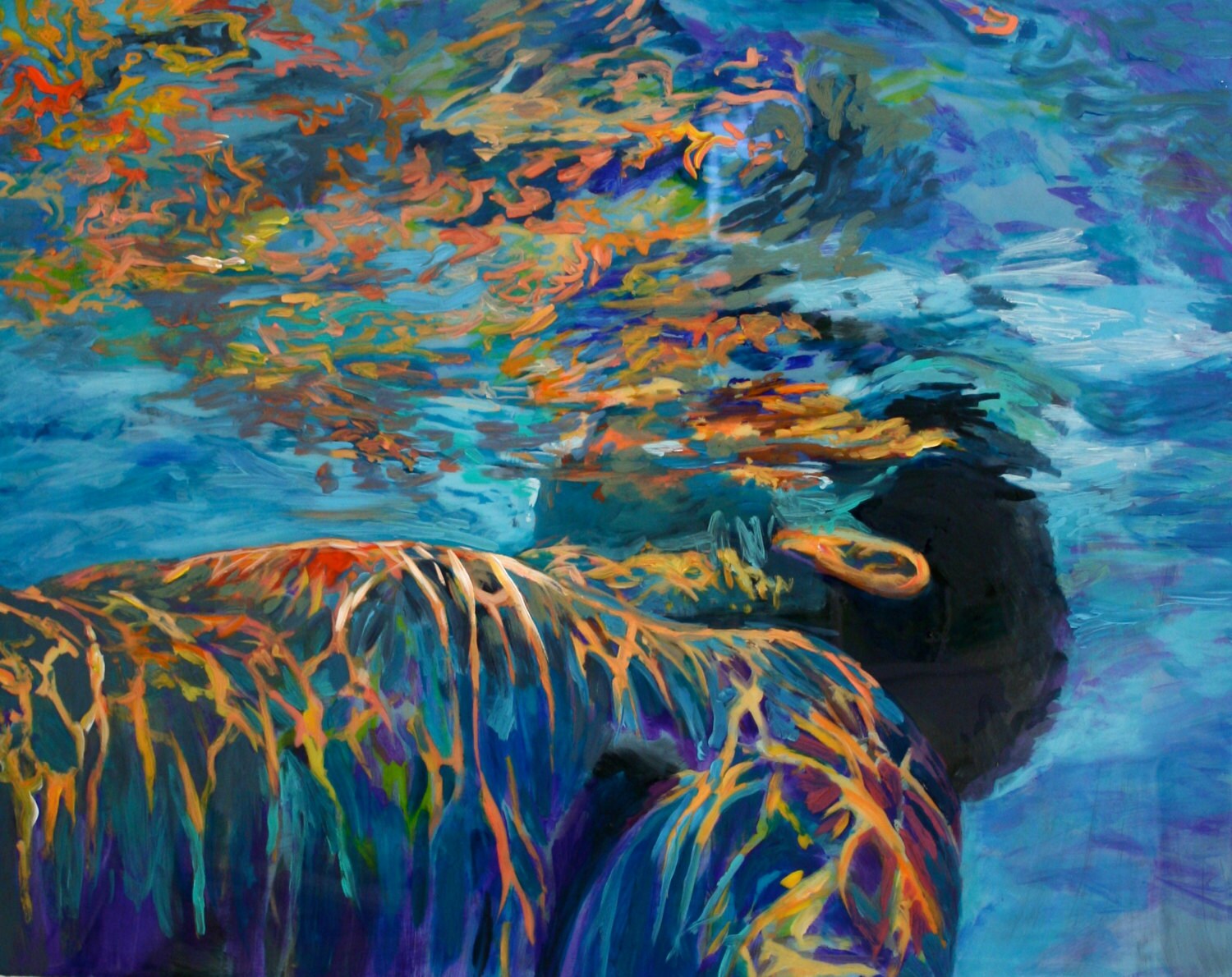 Fine art Print of man swimming Underwater art Man inbetween // Etsy
