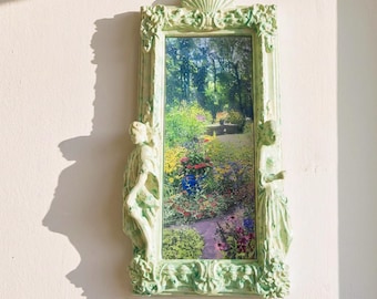 Custom Commissioned Painting in Ornate Frame made from Recycled Plastic | 10" x 20"