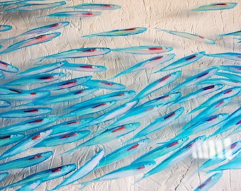 Shoal Fish Art – Original Painting on lucite with Wood Frame
