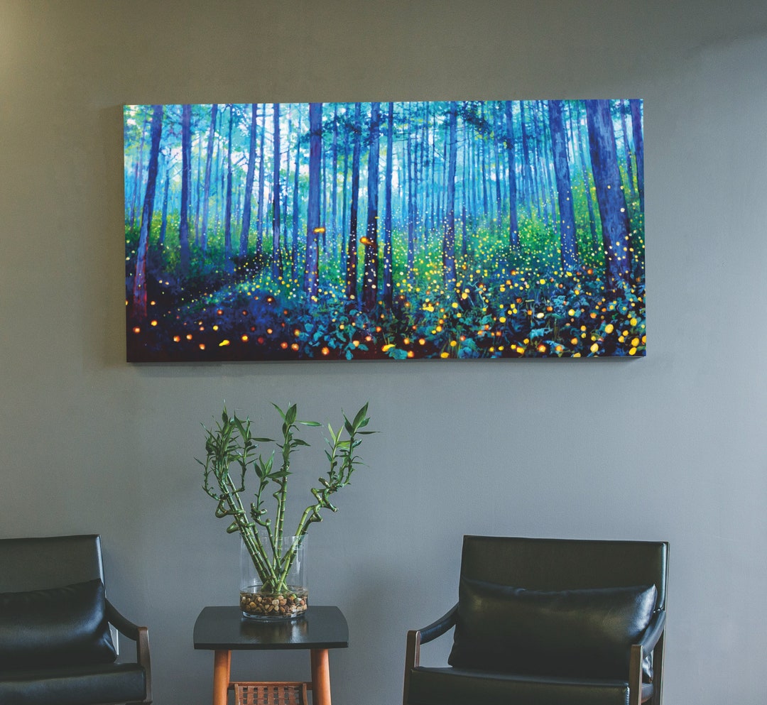 June Nights Hand Painted Canvas Art Print Custom Sized Home Decor - Etsy