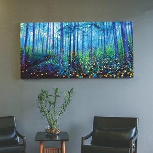 June Nights Hand painted Canvas Art Print Custom sized Home decor