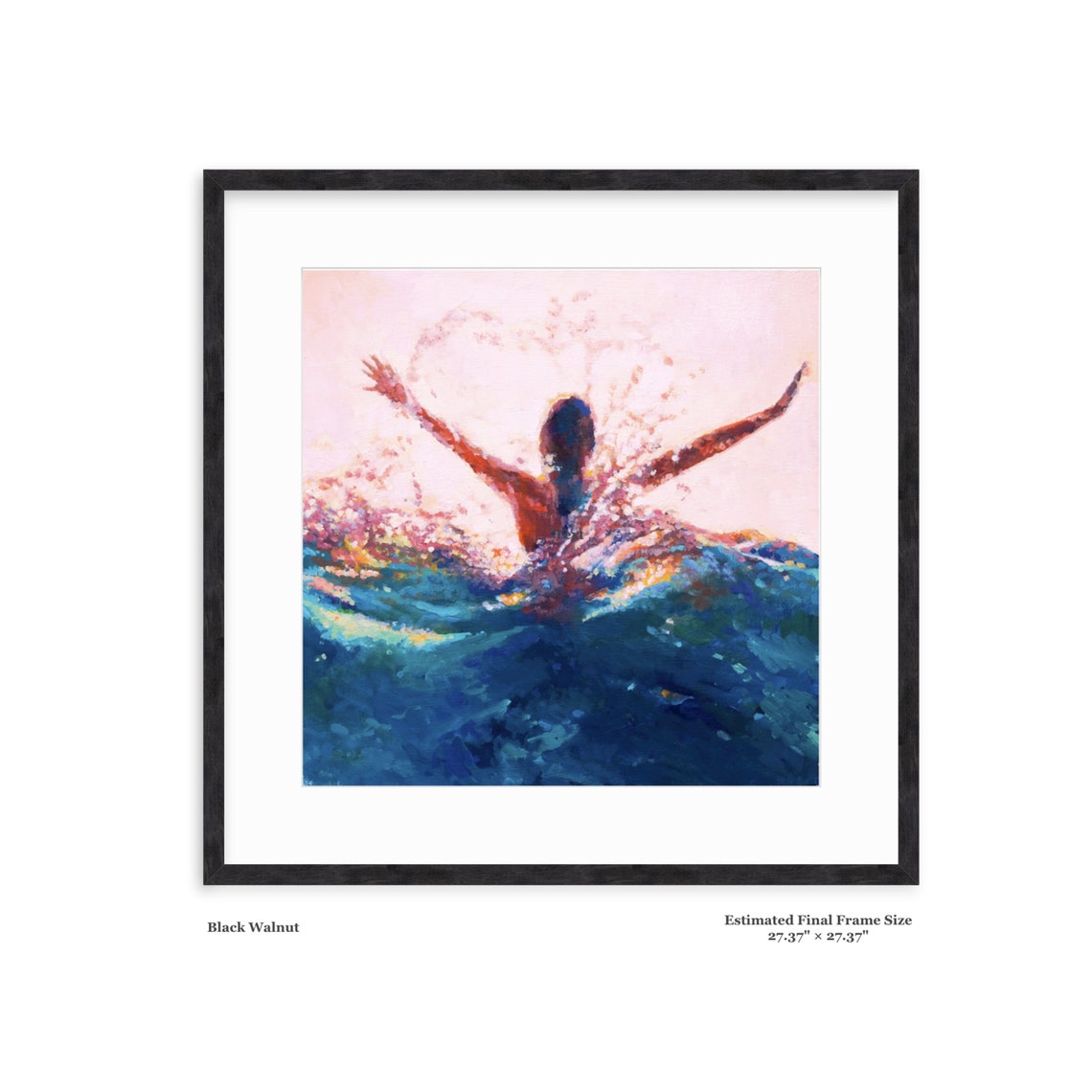 Framed Mermaid Art Print Giclee Art Print Mermaid Painting Etsy