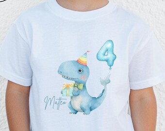 Geburtstagsshirt Jungen, personalisiert, Mädchen, Dino, Shirt Kinder Geburtstag, Geschenkidee, T-Shirt kindergeburtstag, geburtstagsoutfit