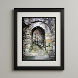 Stone staircase at Warkworth Castle