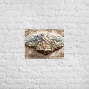 Vintage Fantasy World Map – Poster