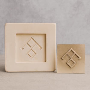 Family Bond  Life Cycle Symbol Ceramic Mold – Handmade Anatolian Motif Plaster Stamp | For Boho & Spiritual Ceramic Clay Creations