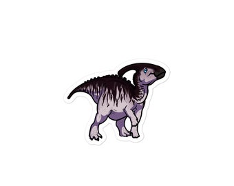 Cute Parasaurolophus Dinosaur Bubble-free stickers