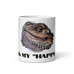 Bearded Dragon Humorous White glossy mug