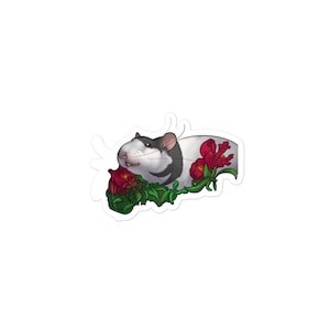 Fancy Rat en Bloemen, Leeuwenbekjes, Bubble-free stickers