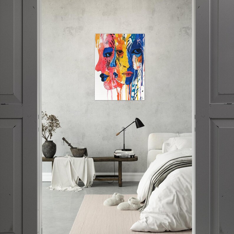 Farbenfrohes Artwork -- Emotionale Wanddekoration aus einer anderen Welt (60 x 80 cm) Bild 5