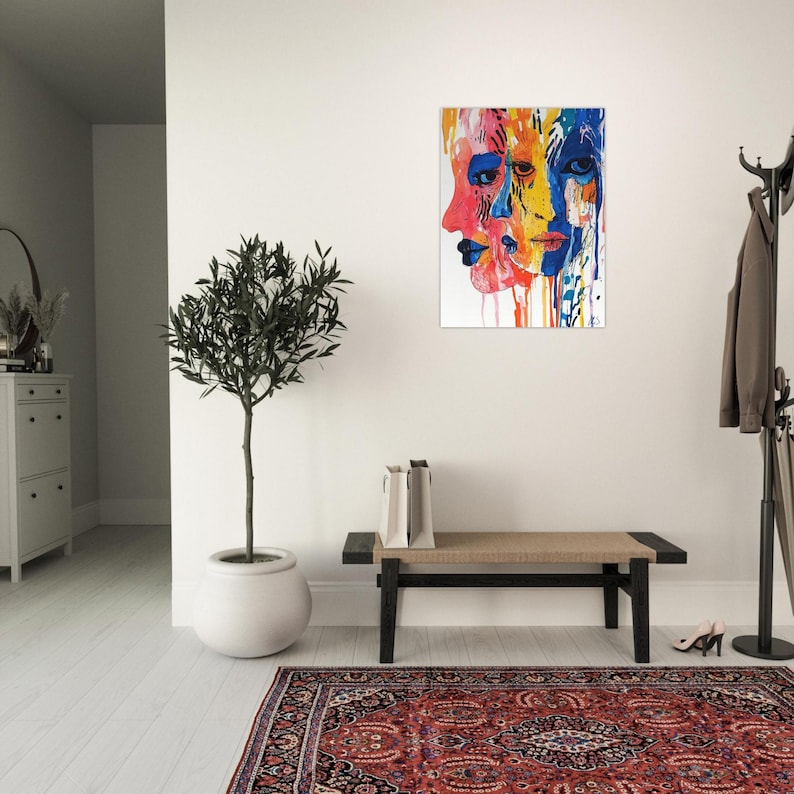 Farbenfrohes Artwork -- Emotionale Wanddekoration aus einer anderen Welt (60 x 80 cm) Bild 6