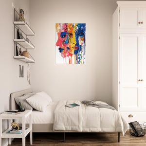 Farbenfrohes Artwork -- Emotionale Wanddekoration aus einer anderen Welt (60 x 80 cm) Bild 2