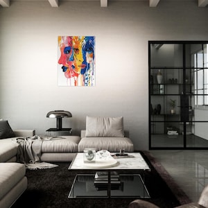 Farbenfrohes Artwork -- Emotionale Wanddekoration aus einer anderen Welt (60 x 80 cm) Bild 4