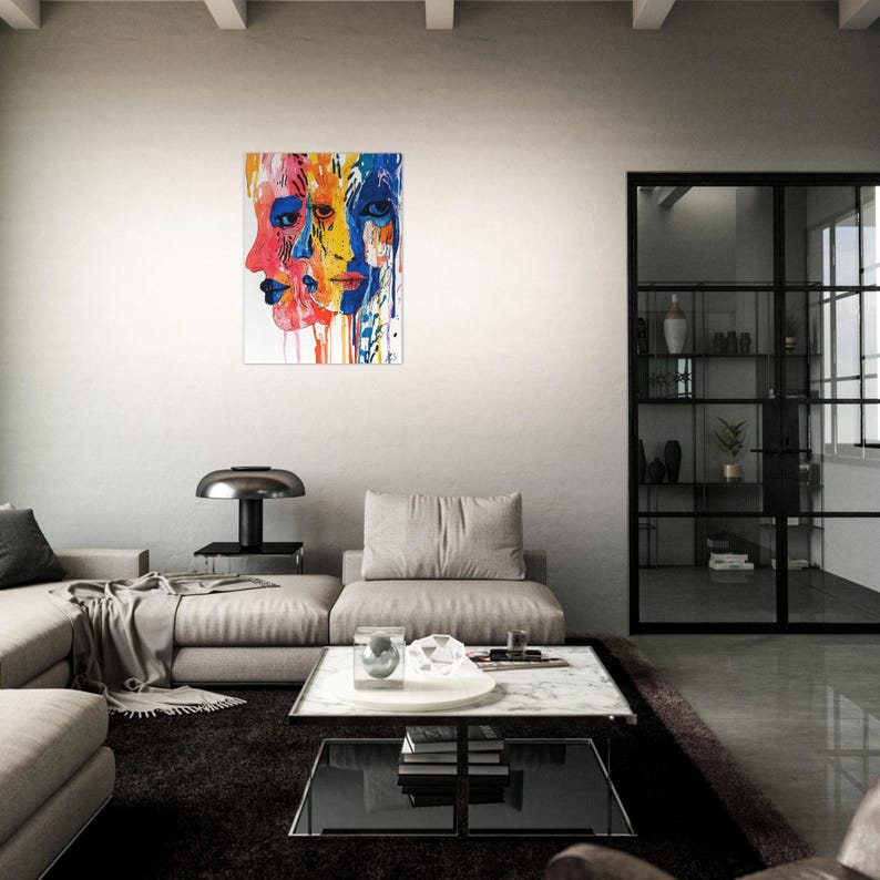 Farbenfrohes Artwork -- Emotionale Wanddekoration aus einer anderen Welt (60 x 80 cm) Bild 4