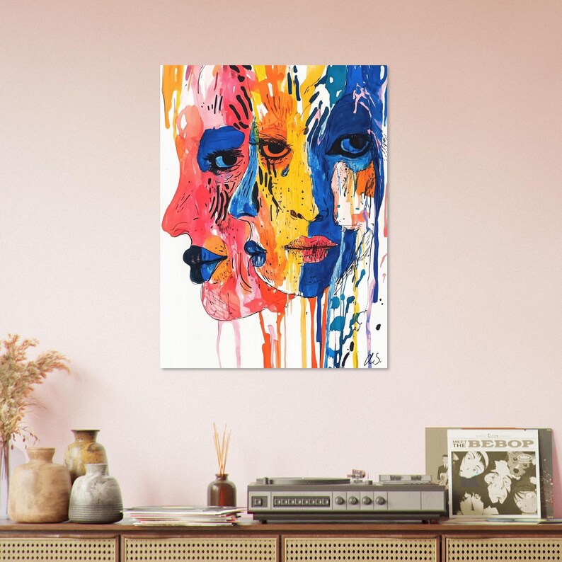 Farbenfrohes Artwork -- Emotionale Wanddekoration aus einer anderen Welt (60 x 80 cm) Bild 3