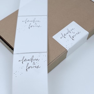 Aufkleber-Set | aufmachen&freuen | Danke für deine Bestellung | Sticker | Etiketten | Handmade | Business | Verkäufer | Verpacken | Geschenk