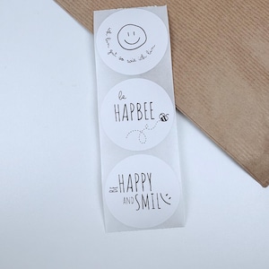 Aufkleber-Set | Ich bin gut so | Be HAPBEE | Be happy & smile | Sticker | Etiketten | Handmade | Business | Verkäufer | Verpacken | Geschenk