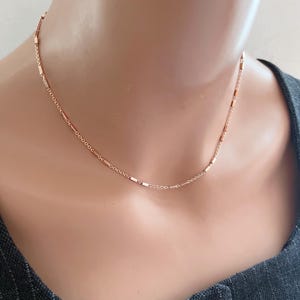 Rose Gold Chain Necklace  Rose Gold Necklace  Minimal Necklace Dainty Gold Necklace For Women Gold Choker Neckace Silver Necklace