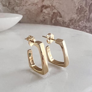 Square Hoop Earrings - Etsy