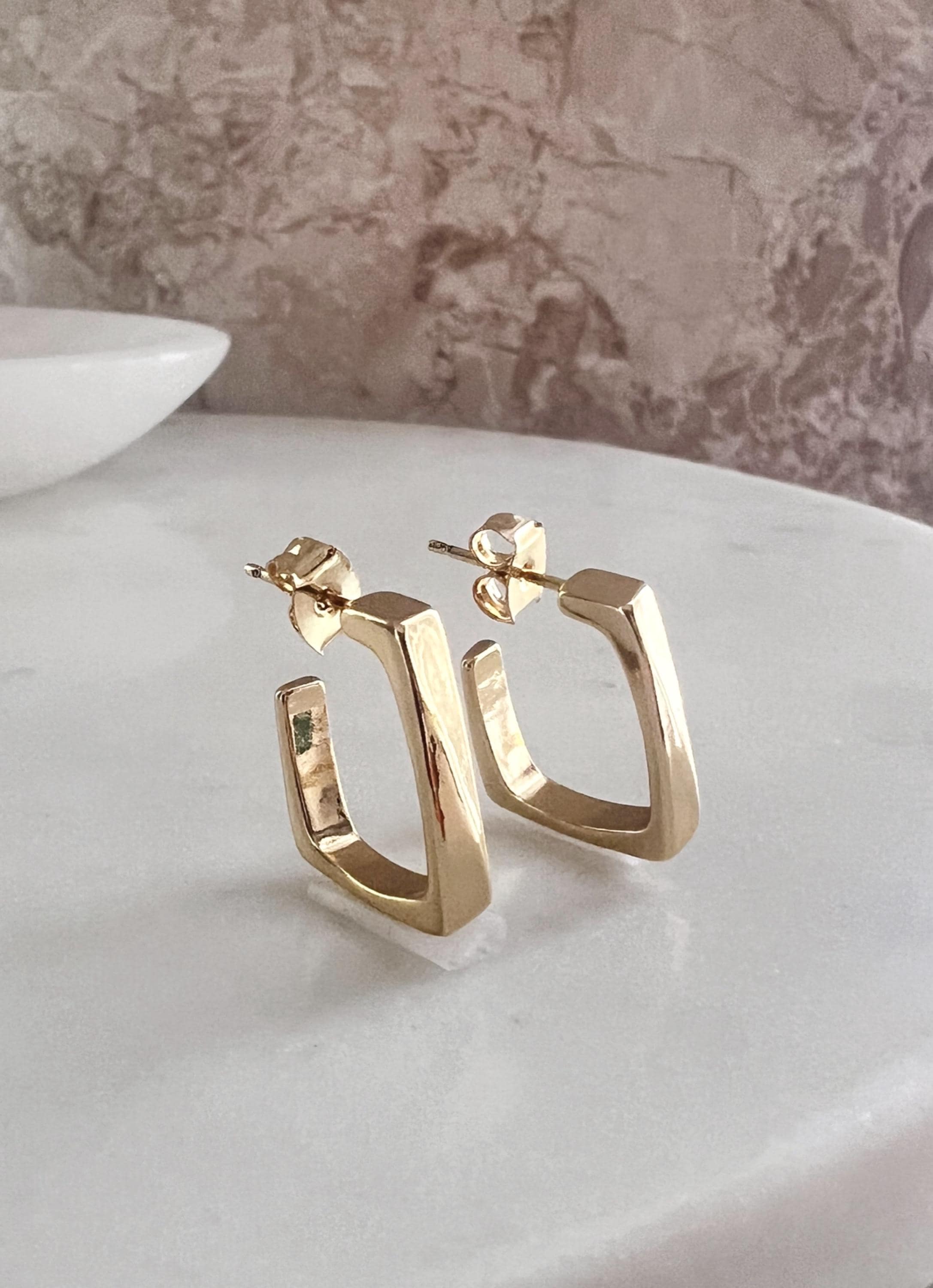 Square Hoop Earrings - Etsy