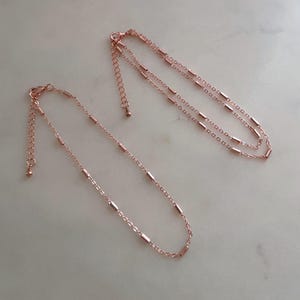 Roséguldkedja, minimalistiskt nätt fotlänk, enkel eller lager fotlänk, justerbar 8 9 10 tum, moderna enkla smycken, nätt fotlänk