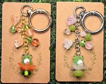 Frog on Lily Pad Bag Charm 2.0