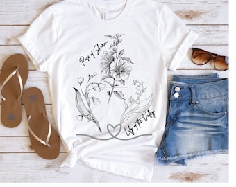 T-shirt botanische inspiratie, cadeau voor natuurliefhebbers, uniseks T-shirt met bloemen, milieuvriendelijke mode, vrijetijdskleding voor alle seizoenen