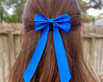 Lazo azul para el pelo, accesorio para el pelo, cintas para el pelo