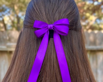Lazo morado, accesorio para el cabello, cintas para el cabello
